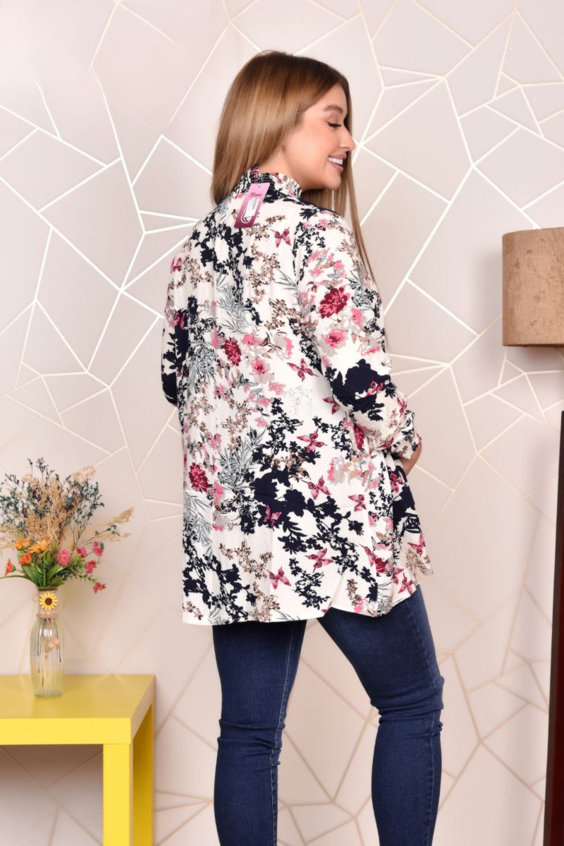 Fuchsia Printed blouse - Image 3