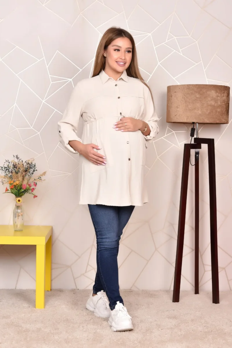 Light beige Basic Blouse