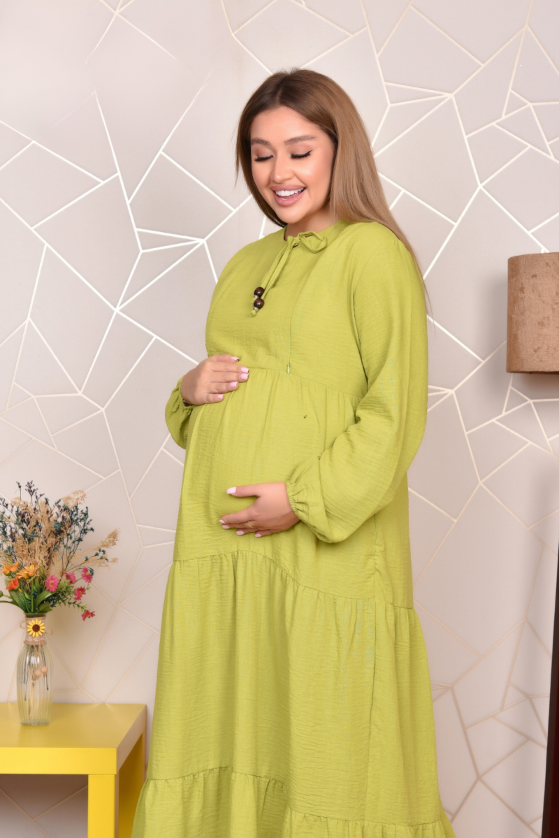 Green Long-sleeved dress - Image 4