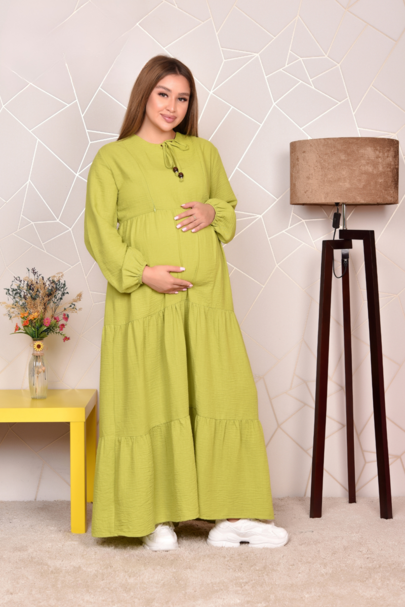 Green Long-sleeved dress